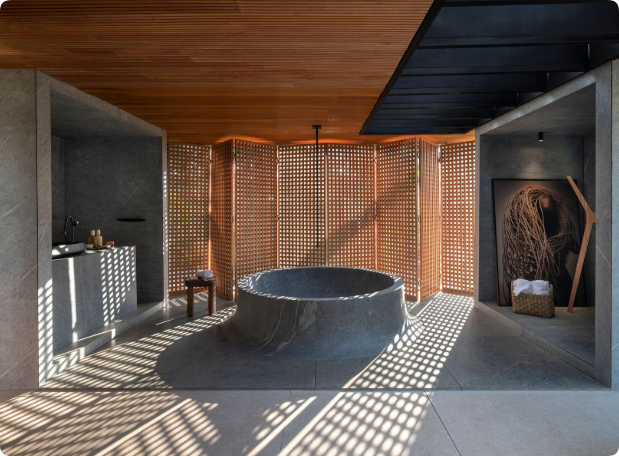 open concept japanese bathroom