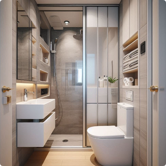 prioritize space saving fixtures