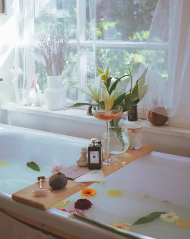 scent & greenery create a spa like atmosphere