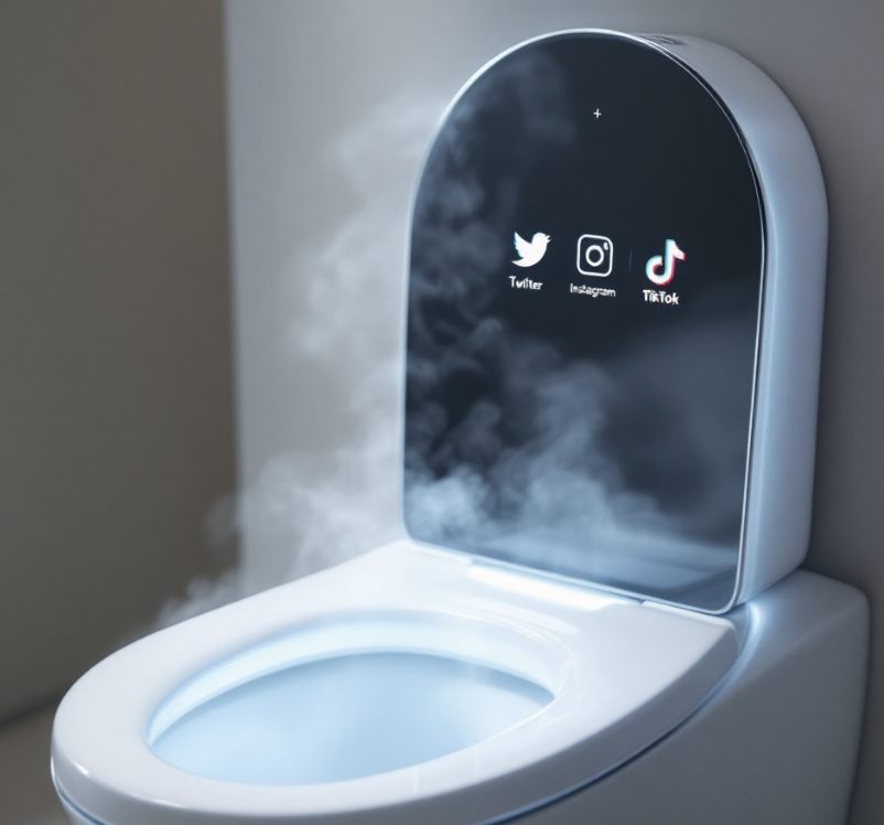 the “social media” toilet