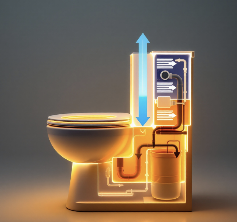 waterless flush toilets