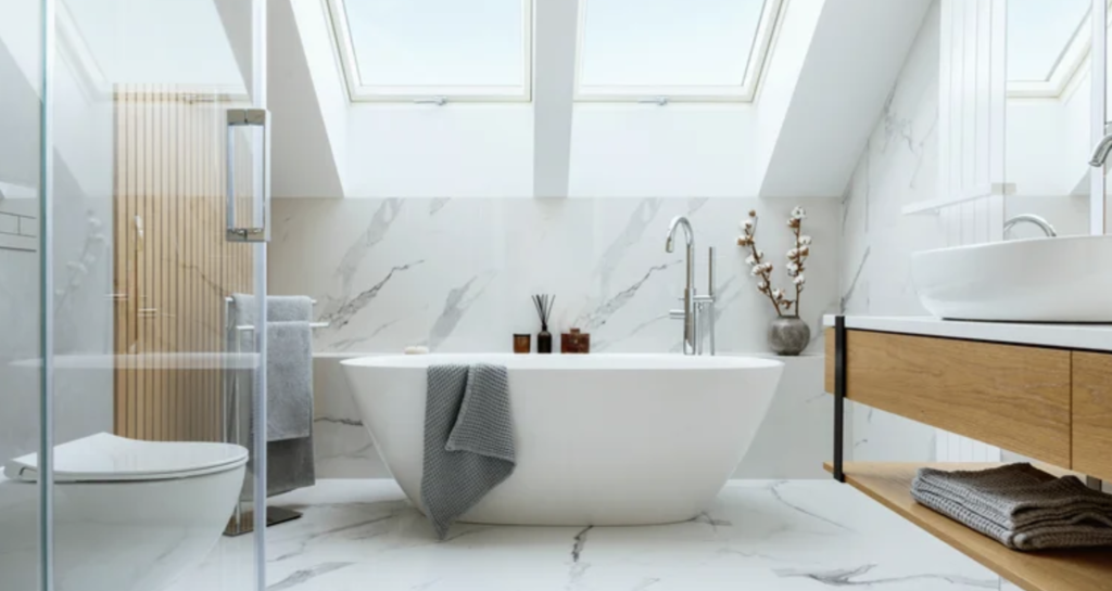 wooden elements + smart toilets