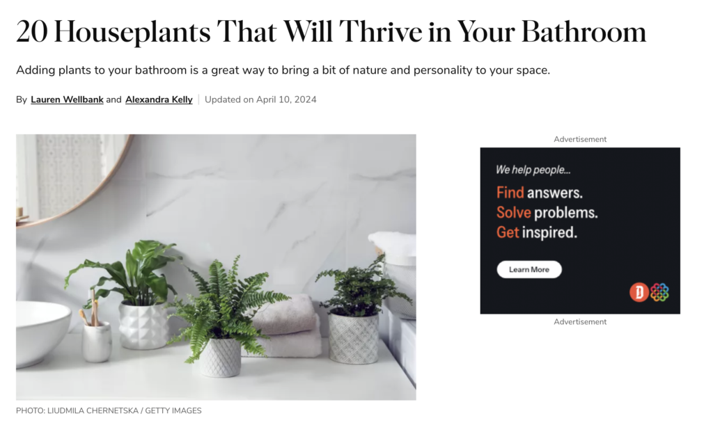add a plant in bathroom