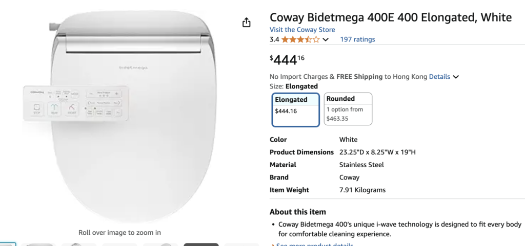 coway bidetmega 400