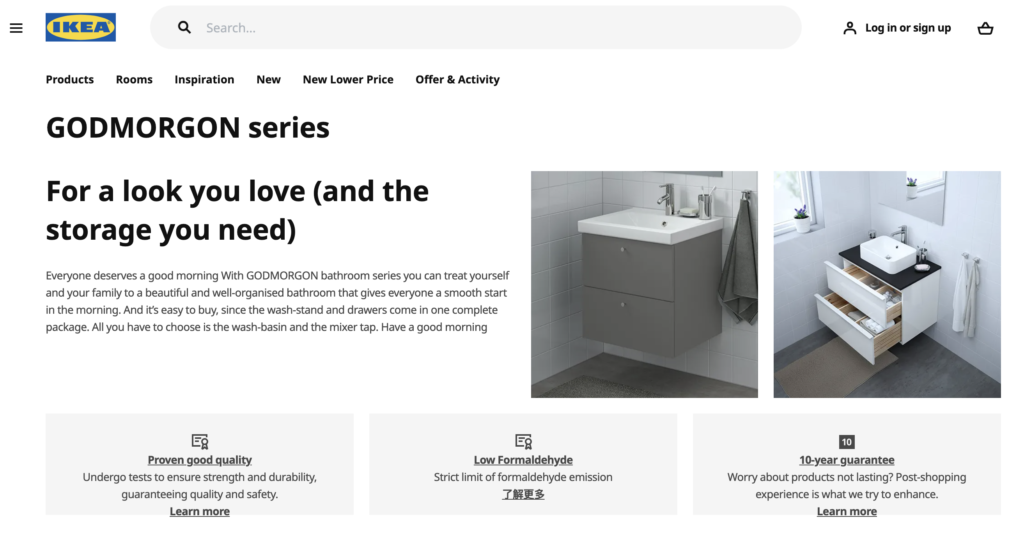 ikea godmorgon vanity set