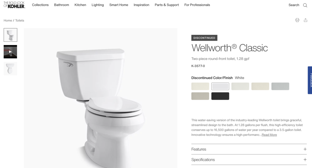 kohler wellworth classic 1.28 gpf