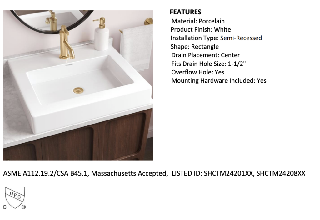 asme a112.19.2 basin