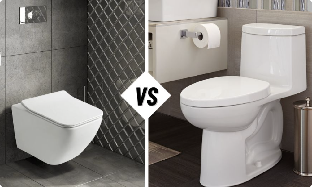 floor standing vs wall hung toilets