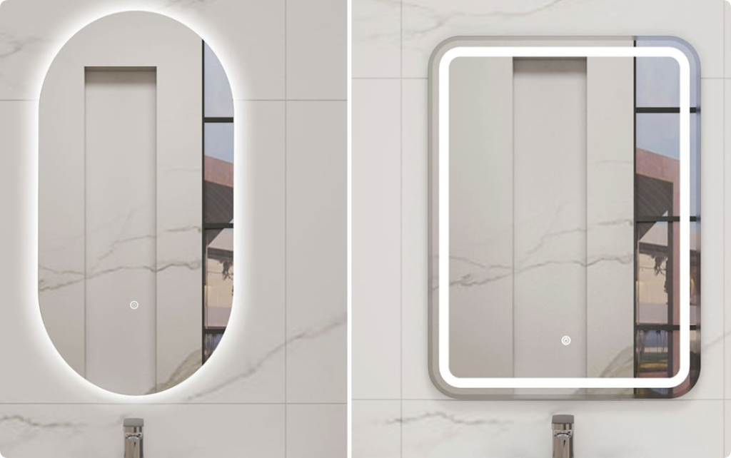 framed vs. frameless smart mirror