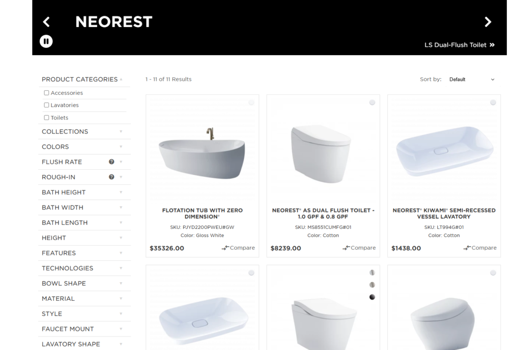 the neorest® ah line