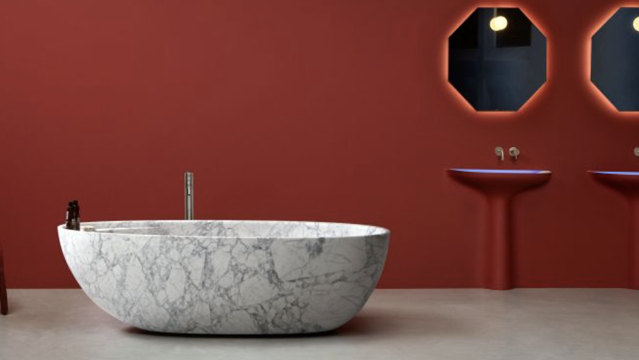 antonio lupi introverso minimalist marble design bathtubs