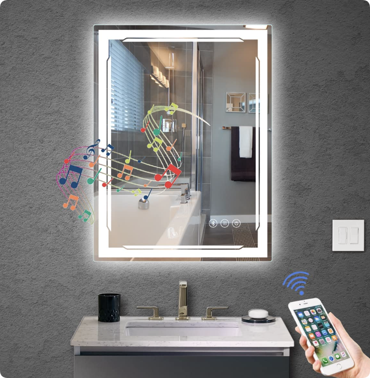 bluetooth enabled bathroom mirrors