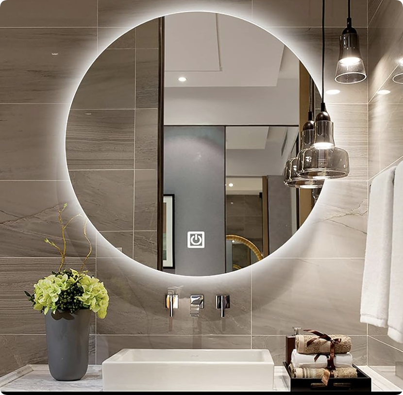 circular led mirrors