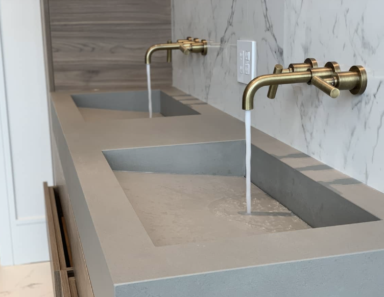integrated countertop basin