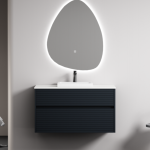 High Quality PVC Bathroom Cabinet Floating Vanity with Soft Close Drawers
