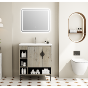 minimalist pvc floating bathroom vanity for modern homes