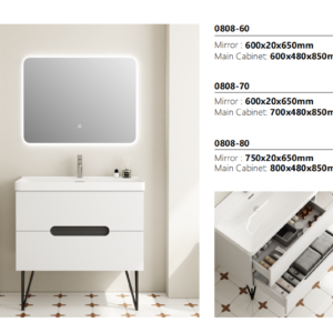 Waterproof PVC Bathroom Cabinet Vanity for Humid Areas