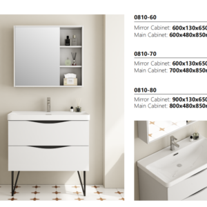 High End PVC Bathroom Vanity Wall Hung with Drawers