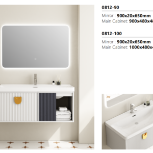 PVC Bathroom Vanity Unit Easy Installation Wall Mounted
