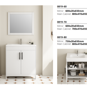 Waterproof PVC Bathroom Cabinet Floating Vanity Unit