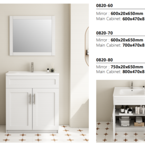 PVC Bathroom Vanity Cabinet for Residential and Commercial Use