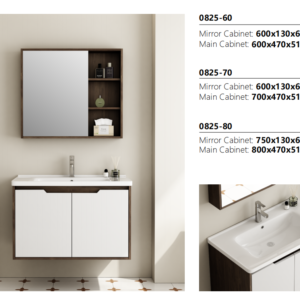 Contemporary PVC Bathroom Cabinet Vanity for Hotel Bathroom