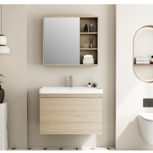 PVC Bathroom Vanity Cabinet OEM ODM Wall Mounted Style