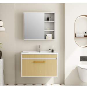 Floating PVC Bathroom Vanity Modern Storage Cabinet