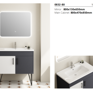 PVC Bathroom Cabinet Vanity Custom Color Floating Cabinet